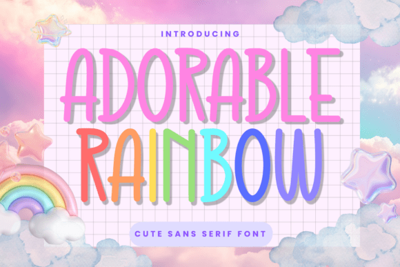Adorable Rainbow: A Bold, Playful Font