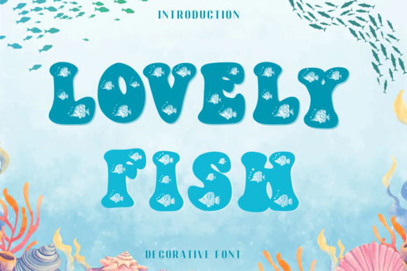 Beautiful Decorative Font: Lovely Fish