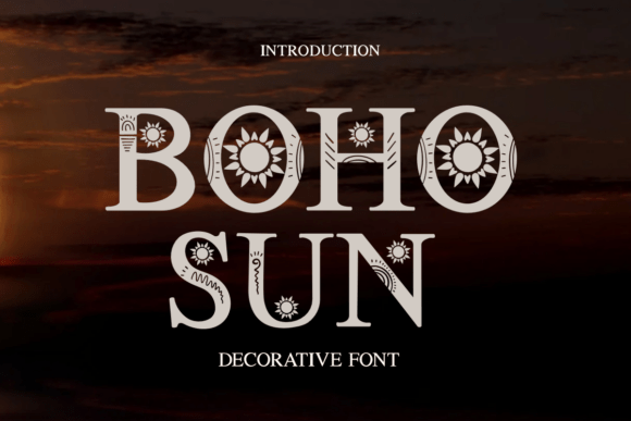 Boho Sun Font for Creative Design