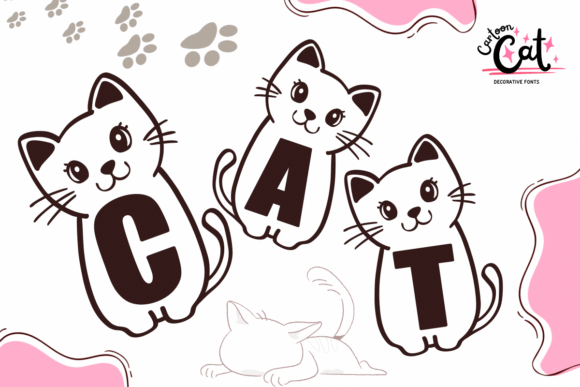 Cartoon Cat Font for Creative Marketing