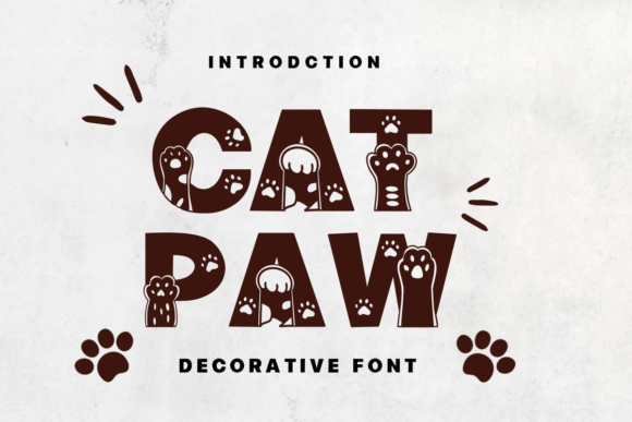 Cat Paw: A Decorative Font for Creative Projects