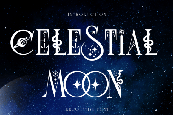 Celestial Moon Font: Elegant Design for Editorial Projects