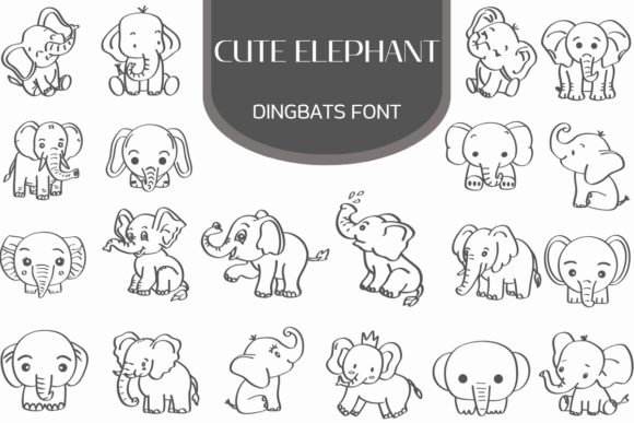 Cute Eelphant Font for Web Design