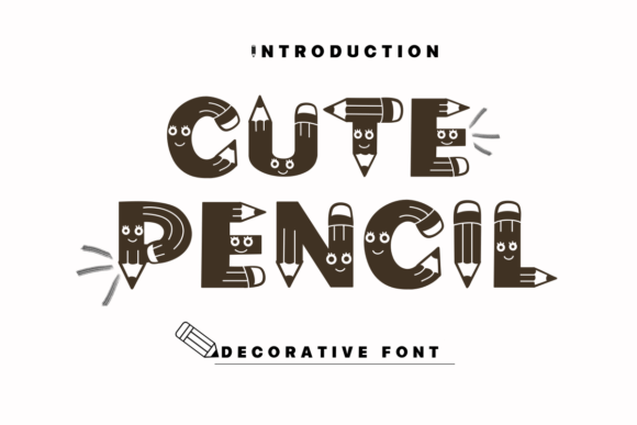 Cute Pencil Font for Business