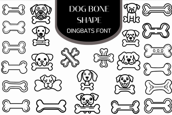 Dog Bone Shape Font for Creative Projects