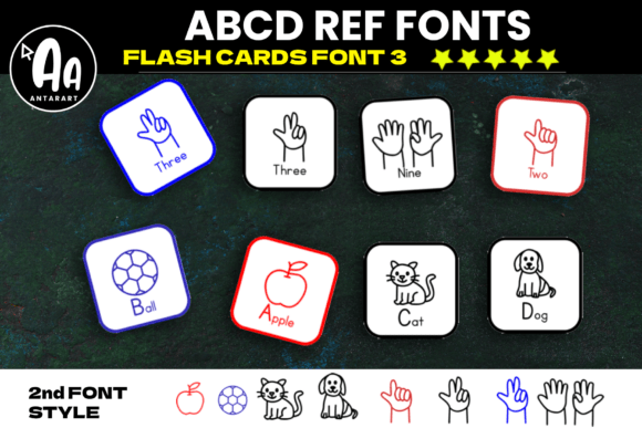 Flashcards Alphabet Template: A Handwritten Font for Learning