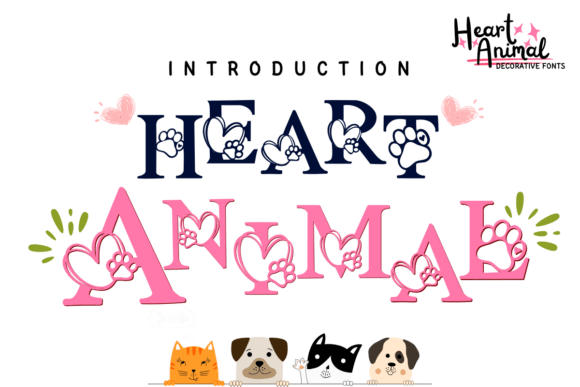 Heart Animal Font for Creative Projects
