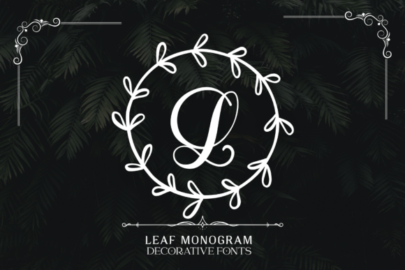 Leaf Monogram: A Decorative Font for Creative Projects
