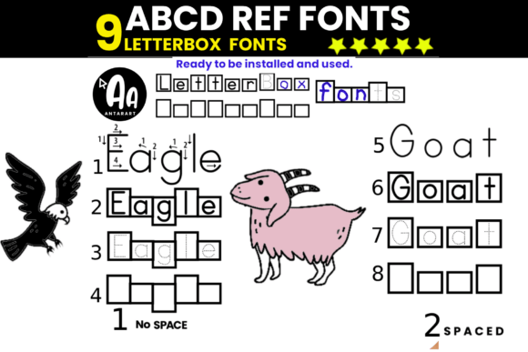 Letter Box Tracing Letters Font