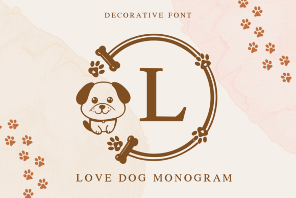 Love Dog Monogram Font