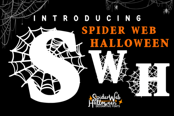 Spider Web Halloween Font for Bold Designs