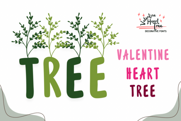Valentine Heart Tree Font