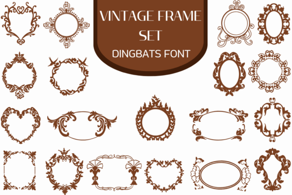 Vintage Frame Set Font